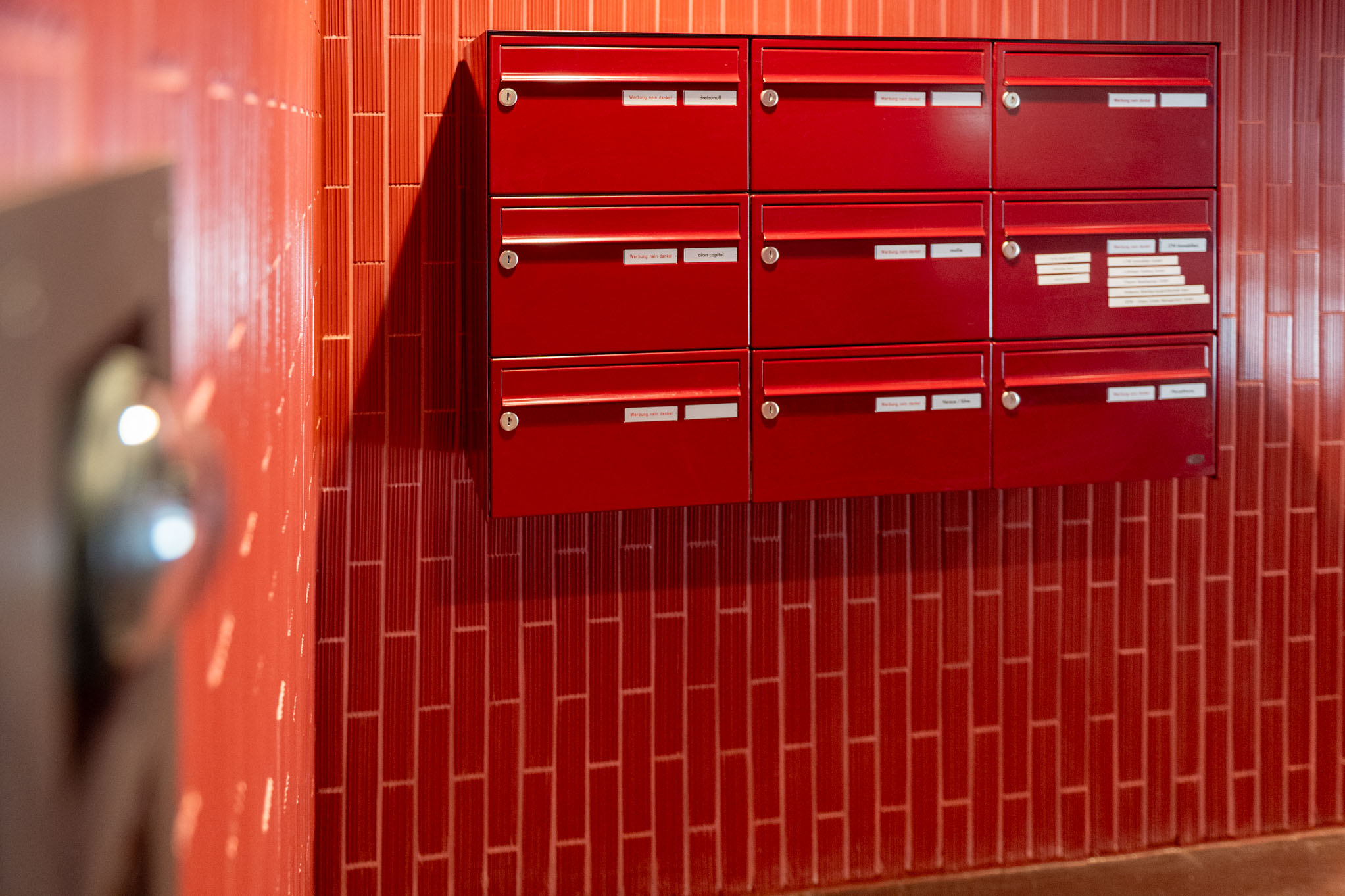 Briefkästen im Treppenhaus